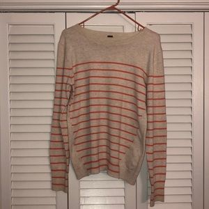 Orange and cream sweater